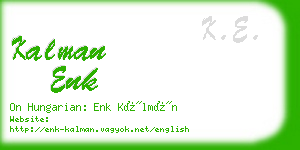 kalman enk business card
